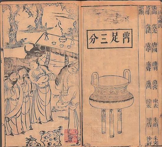 明万历年间刻本《新刻音释旁训评林演义三国志史传》插图。国家图书馆供图